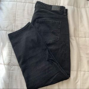 American Eagle Tomgirl Jeans Extra-Short Black 8 but fit like 6